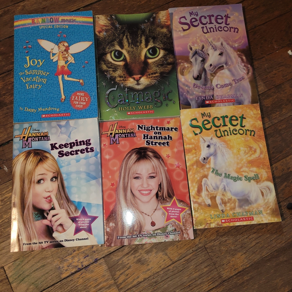 Scholastic Children's Hannah Montana The Secret Unicorn Book Lot Bundle